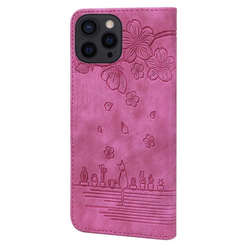 Κάλυμμα iPhone 15 Pro Max με κορδονι Thong Cat Daydream